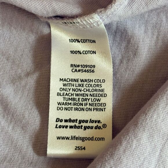 Life is Good Crusher Lite Tee Shirt Shine On Firefly Jar Purple Womens Large - Picture 7 of 9